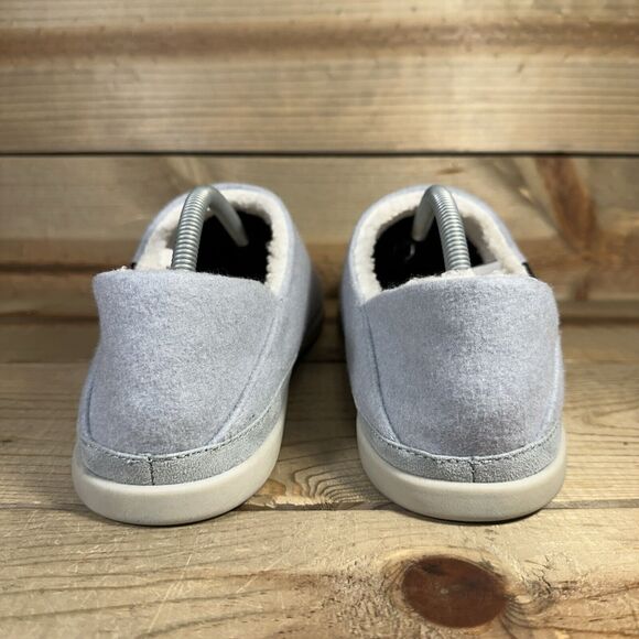 NEW Women’s Size 11 - TOMS Ezra Mid Grey Repreve Two Tone Felt Faux Fur Slippers - Picture 4 of 10
